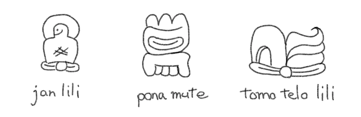 非正方形文字を使った熟語の一例。複数文字がある場合でもいい感じに伸ばして使ってよい