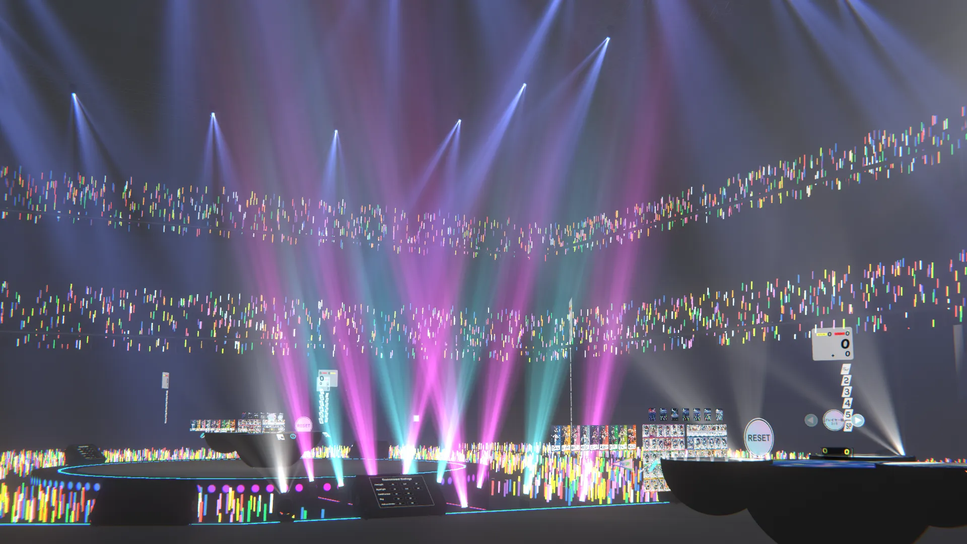 きらびやかなステージとともにゲーム盤がある